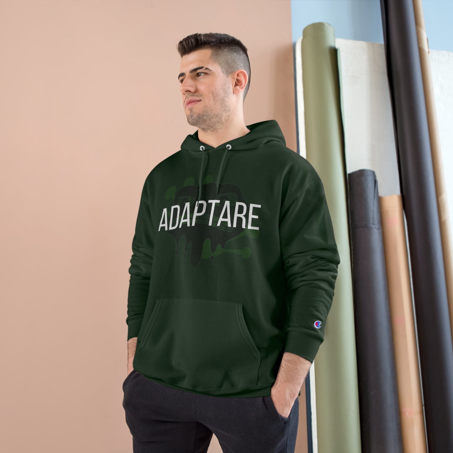 ADAPTARE FROG-PRINT HOODIE