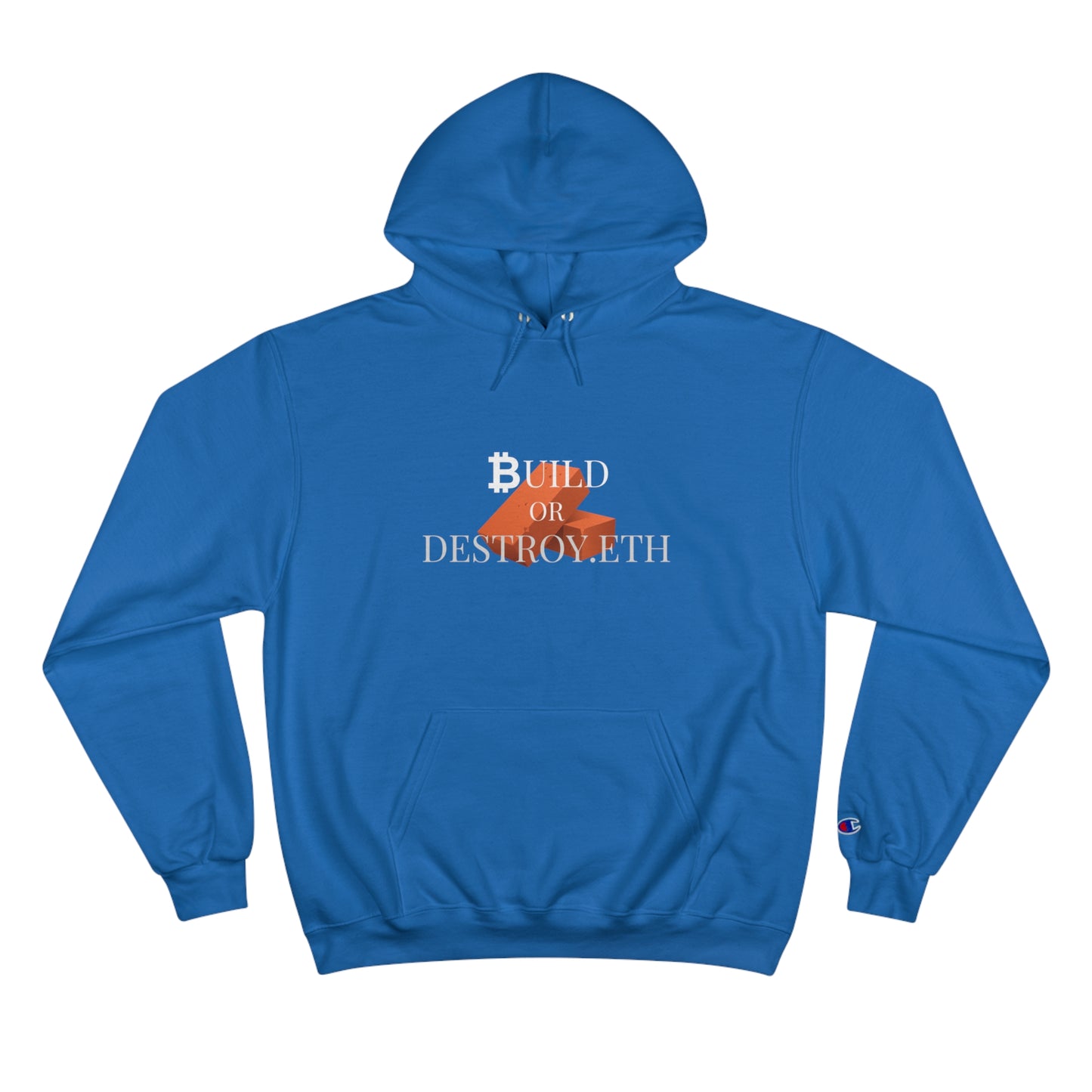 BUILD OR DESTROY.ETH "WHAT DIP!?" HOODIE- BITCOIN