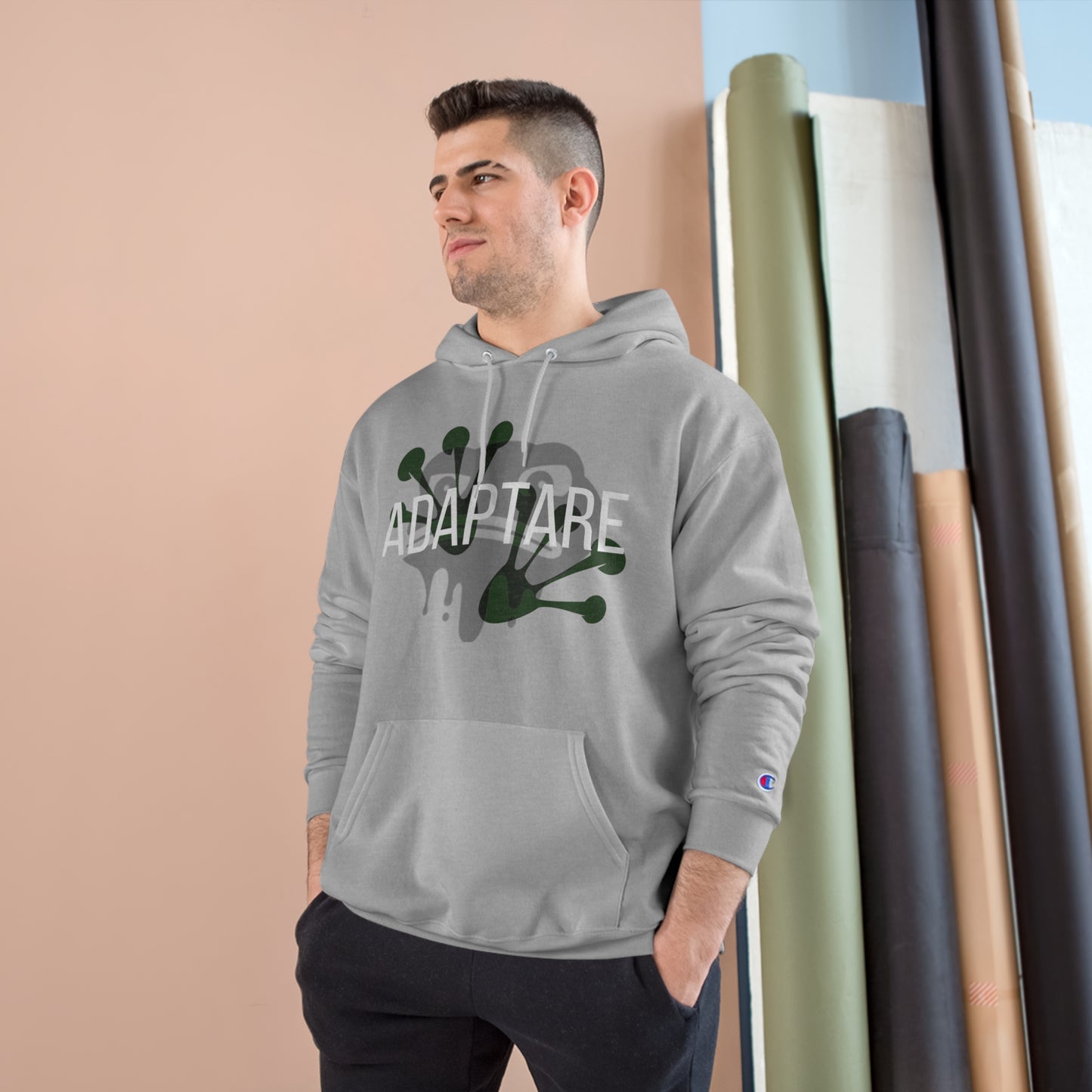 ADAPTARE FROG-PRINT HOODIE