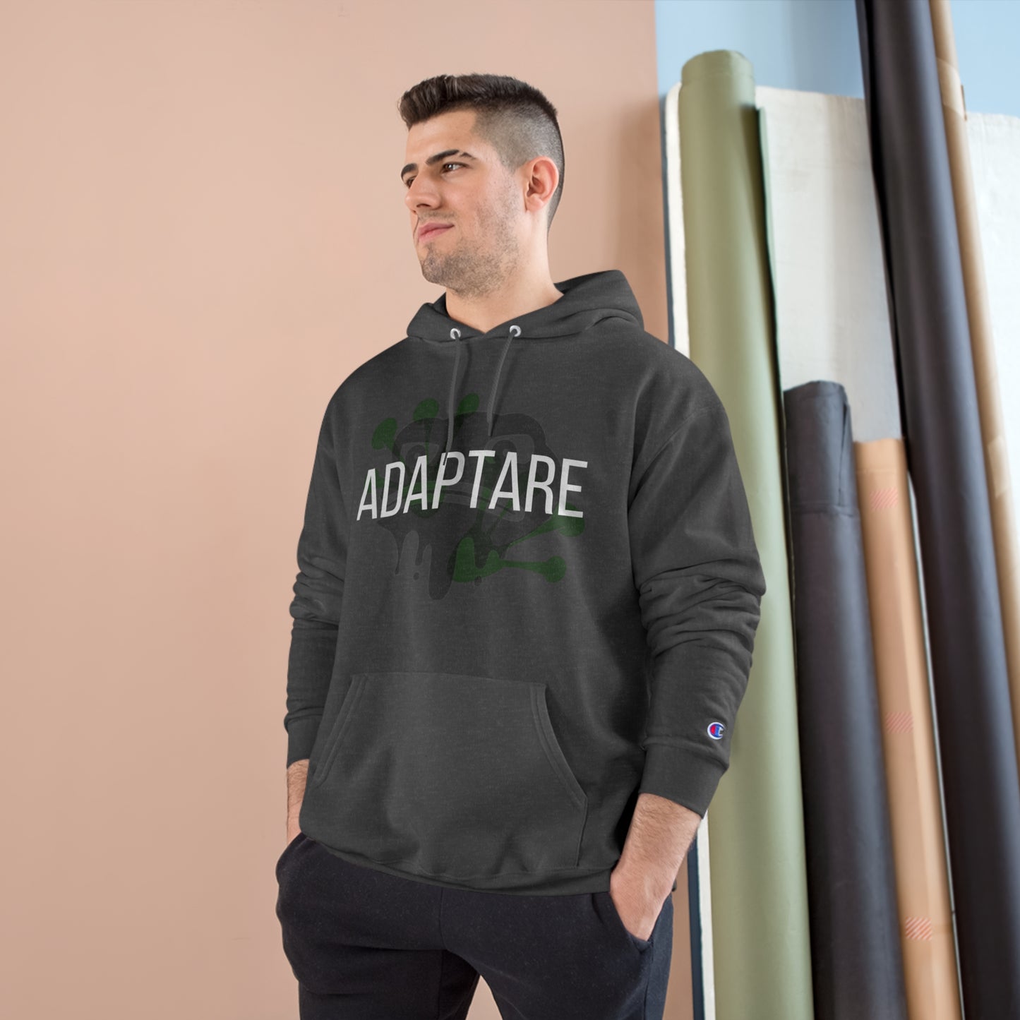 ADAPTARE FROG-PRINT HOODIE